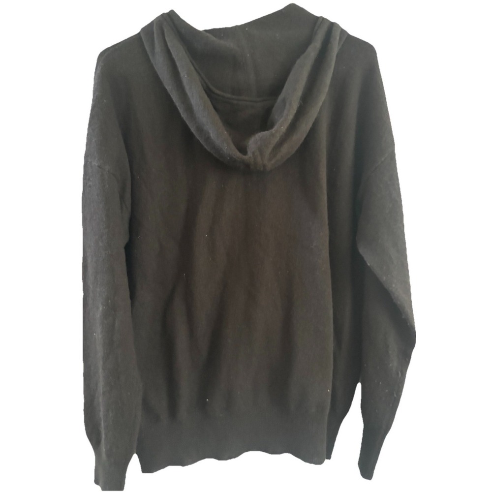 Charter Club Black Zip-Up Cardigan Sweater 100% Cashmere Hoodie Sz XL EUC - Picture 7 of 10